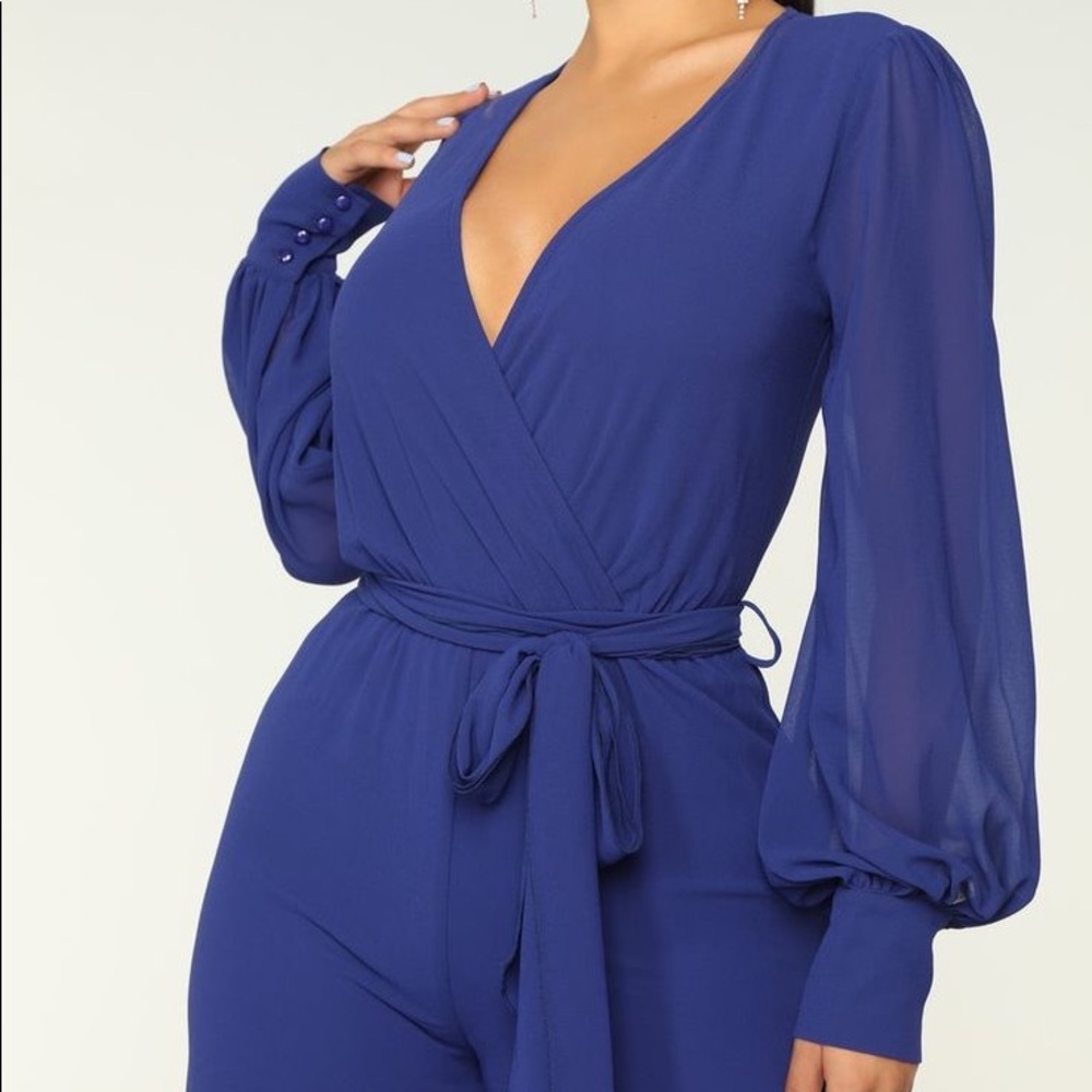Fashion Nova Chiffon Jumpsuit - Picture 8 of 8